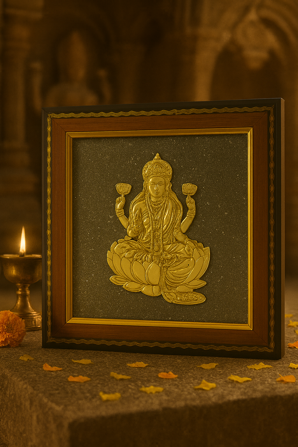 Mata Laxmi On Pyrite Frame
